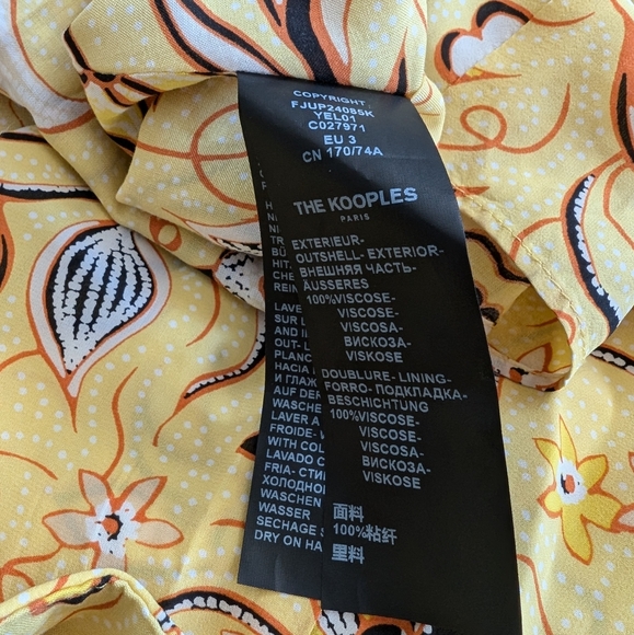 The Kooples Wrap Midi Skirt Yellow 3 Medium Large - Picture 11 of 15